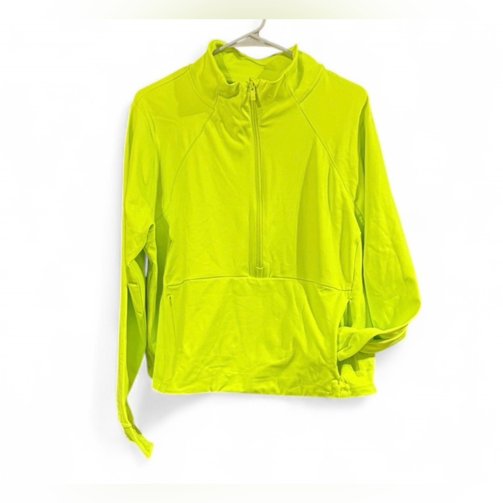 Size 2X All in Motion Women's Lime Green Quarter Zip Sweater